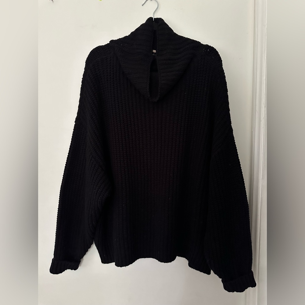 Free People swim too deep Black Turtleneck Sweater - Picture 7 of 13